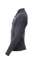 Two Bare Feet Mens Heritage 3mm Half Zip Long Sleeve Wetsuit Jacket (Black)