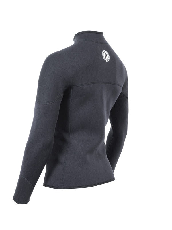 Two Bare Feet Mens Heritage 3mm Half Zip Long Sleeve Wetsuit Jacket (Black)