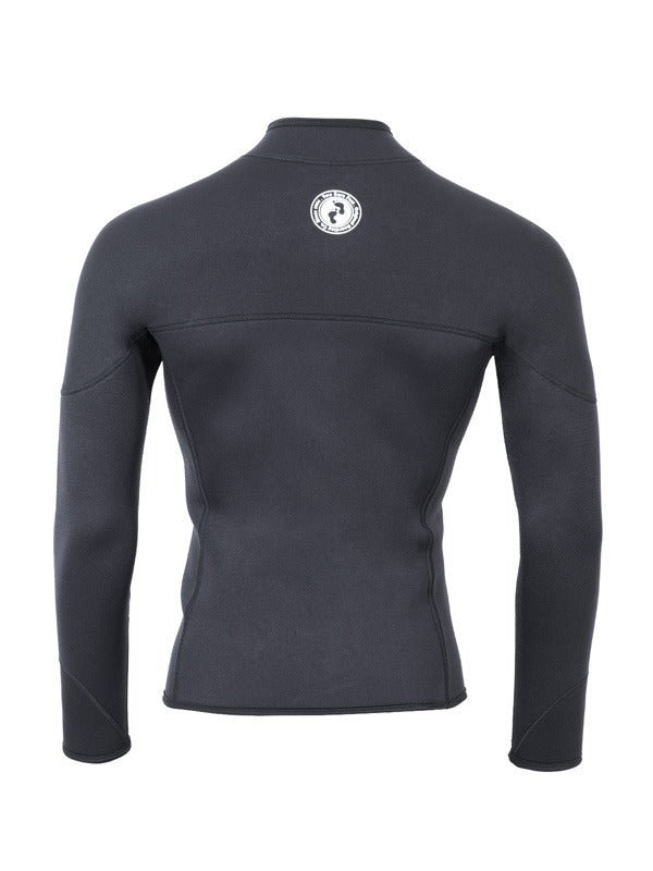 Two Bare Feet Mens Heritage 3mm Half Zip Long Sleeve Wetsuit Jacket (Black)