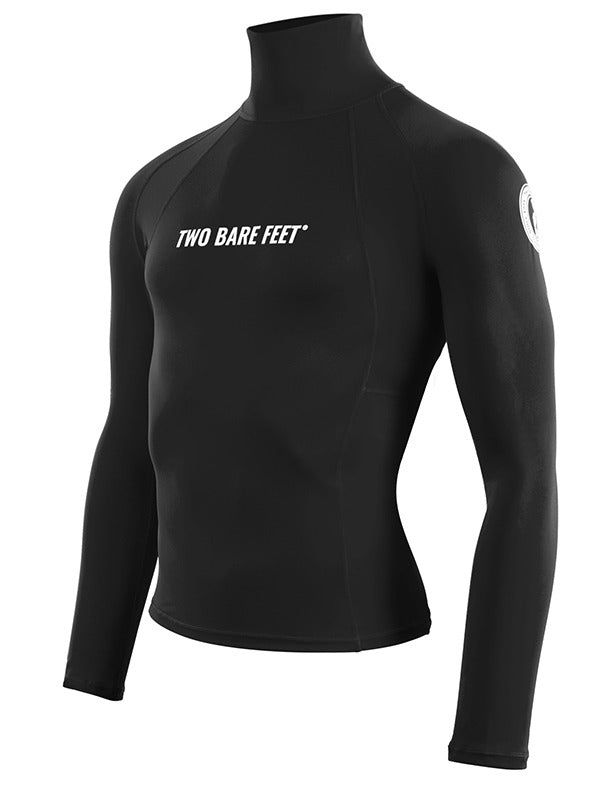 Two Bare Feet Adults Long Sleeve Rash Vest (Black)