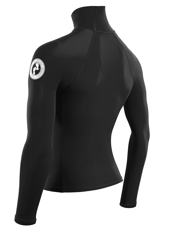 Two Bare Feet Adults Long Sleeve Rash Vest (Black)
