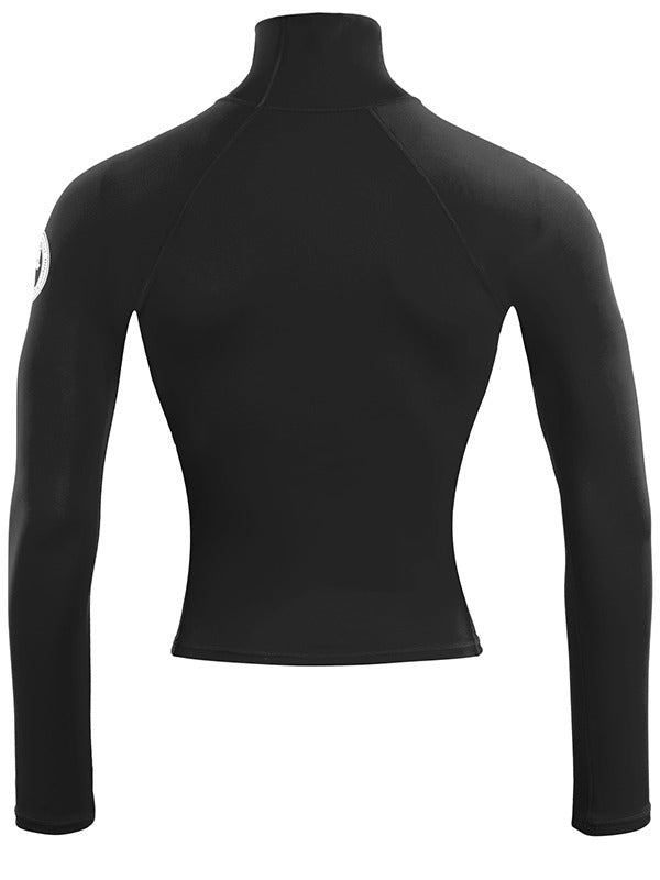 Two Bare Feet Adults Long Sleeve Rash Vest (Black)
