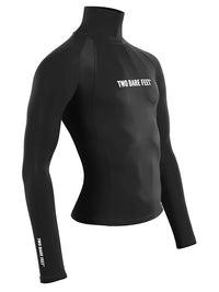 Two Bare Feet Adults Long Sleeve Rash Vest (Black)