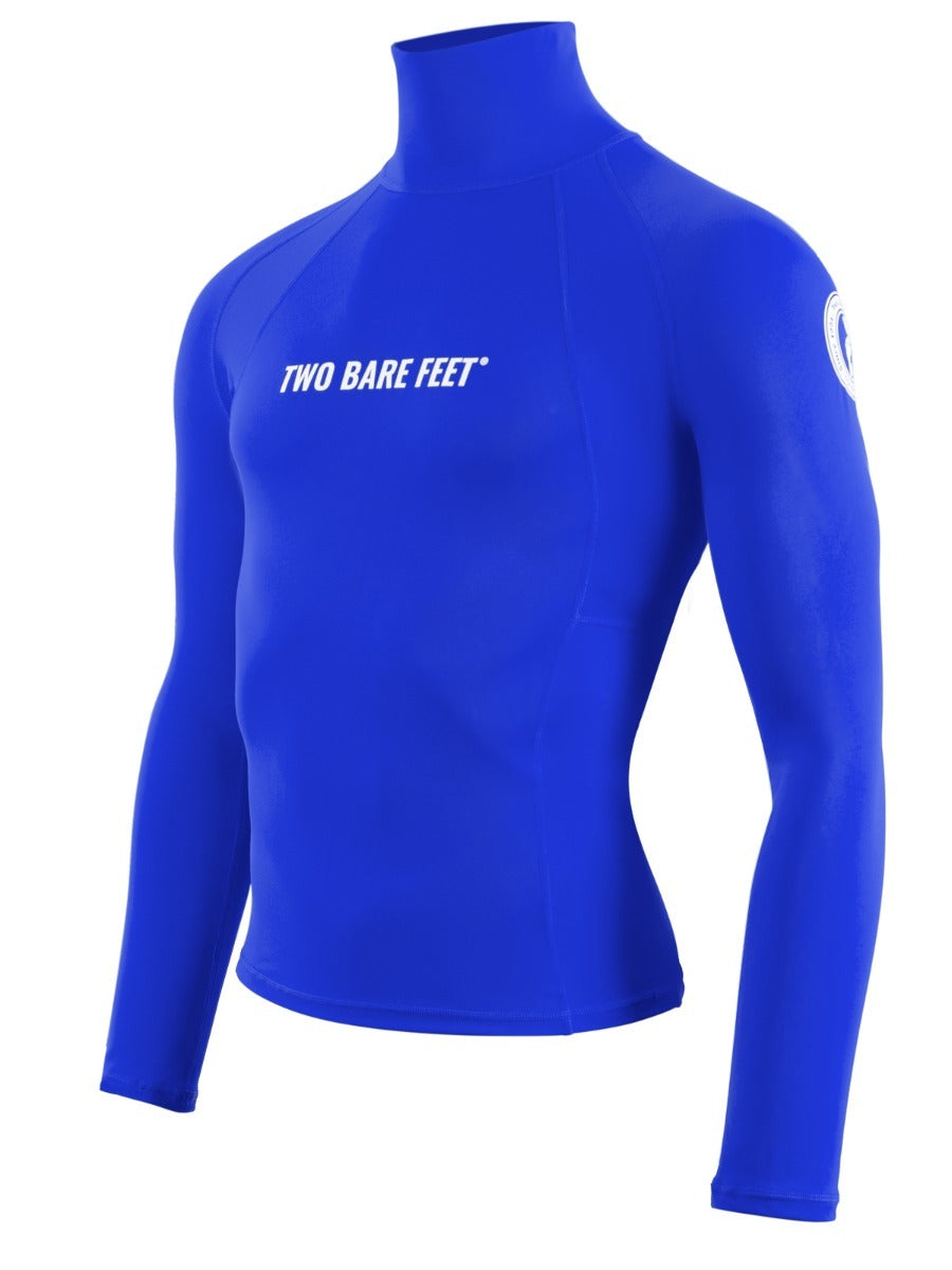 Two Bare Feet Adults Long Sleeve Rash Vest (Blue)
