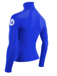 Two Bare Feet Adults Long Sleeve Rash Vest (Blue)