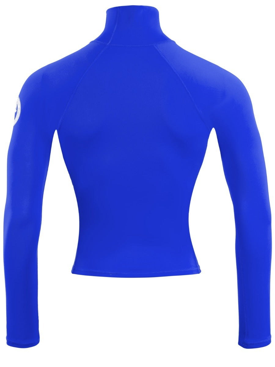 Two Bare Feet Adults Long Sleeve Rash Vest (Blue)
