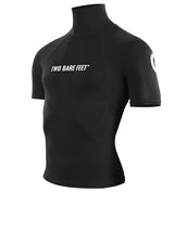Two Bare Feet Adults Short Sleeve Rash Vest (Black)