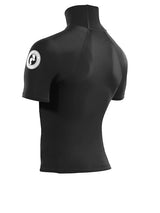 Two Bare Feet Adults Short Sleeve Rash Vest (Black)