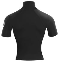 Two Bare Feet Adults Short Sleeve Rash Vest (Black)