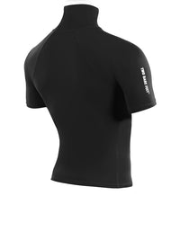 Two Bare Feet Adults Short Sleeve Rash Vest (Black)