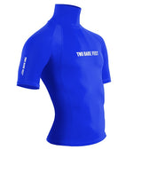 Two Bare Feet Adults Short Sleeve Rash Vest (Blue)
