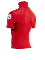 Two Bare Feet Adults Short Sleeve Rash Vest (Red)