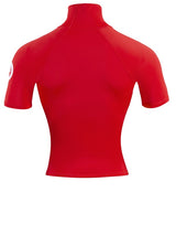 Two Bare Feet Adults Short Sleeve Rash Vest (Red)