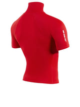 Two Bare Feet Adults Short Sleeve Rash Vest (Red)