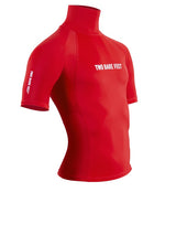 Two Bare Feet Adults Short Sleeve Rash Vest (Red)