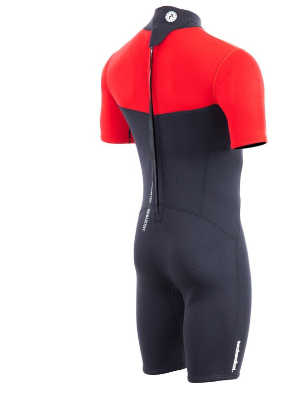 Two Bare Feet Thunderclap 2.5mm Mens Shorty Wetsuit (Red / Black)