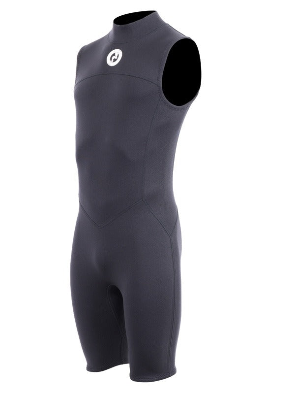 Two Bare Feet Thunderclap 2.5mm Mens Sleeveless Shorty Wetsuit (Black)
