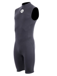 Two Bare Feet Thunderclap 2.5mm Mens Sleeveless Shorty Wetsuit (Black)