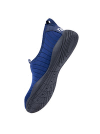 Two Bare Feet Slip On Junior Aqua Shoes (Navy)