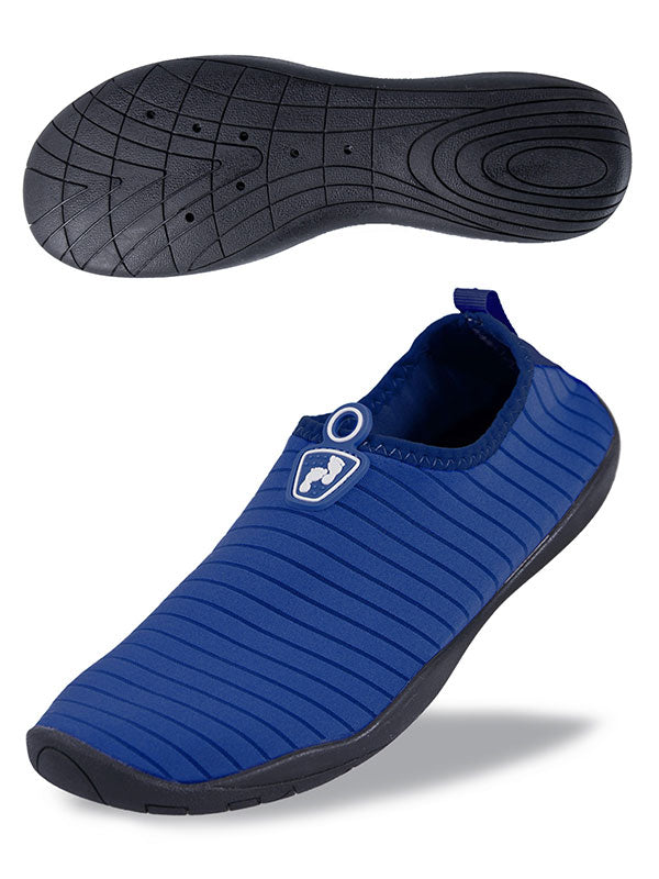 Two Bare Feet Slip On Junior Aqua Shoes (Navy)