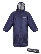 Two Bare Feet Weatherproof Changing Robe with Changing Mat (Navy/Grey)