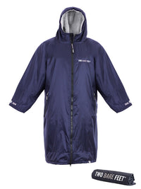 Two Bare Feet Weatherproof Changing Robe with Changing Mat (Navy/Grey)