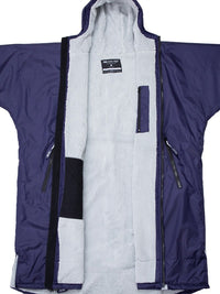 Two Bare Feet Weatherproof Changing Robe with Changing Mat (Navy/Grey)
