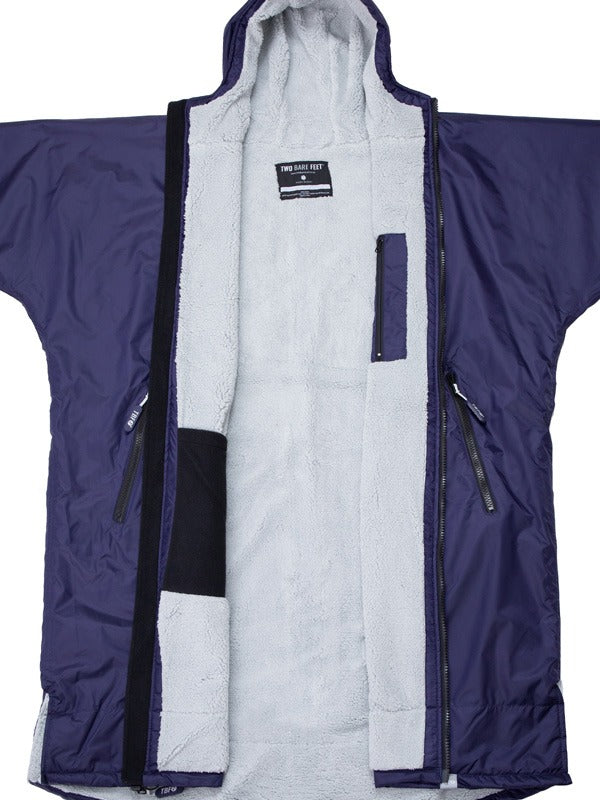 Two Bare Feet Weatherproof Changing Robe with Changing Mat (Navy/Grey)