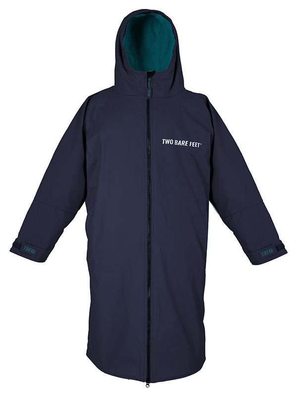 Kids Elemental Waterproof Lightweight Slimline Changing Robe (Navy/Sea Green)