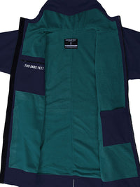 Kids Elemental Waterproof Lightweight Slimline Changing Robe (Navy/Sea Green)