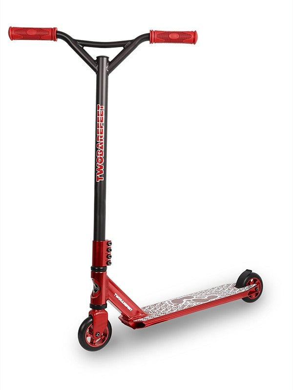 Two Bare Feet Logo Model Stunt Scooter (Red)