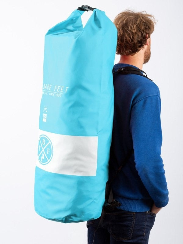 Two Bare Feet 60 Litre Waterproof Dry Bag / Inflatable Surfboard Carry Bag (Aqua)