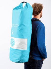 Two Bare Feet 60 Litre Waterproof Dry Bag / Inflatable Surfboard Carry Bag (Bright Aqua)