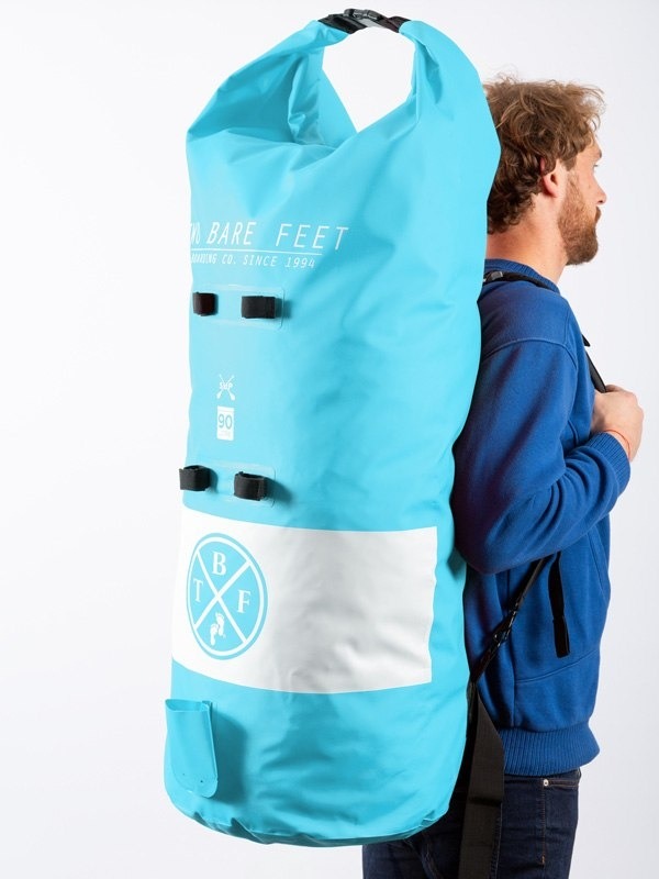 Two Bare Feet 90 Litre Waterproof Dry Bag / SUP Carry Bag (Bright Aqua)