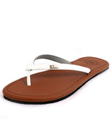 Two Bare Feet Olivia Ladies Sandals (White / Tan)