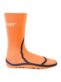 Two Bare Feet 2.5mm Neoprene Cold Water Long Swim Socks (Orange)