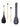 Two Bare Feet 3 Piece Bamboo Carbon Pro SUP Paddle & Bag Package (Black)