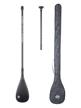 Two Bare Feet 2 Piece Carbon Pro SUP Paddle & Bag Package (Black)