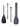Two Bare Feet 3 Piece Fibreglass Hybrid SUP Paddle & Bag Package (Black)