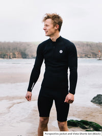 Two Bare Feet Perspective Half Zip 2.5mm Wetsuit Jacket (Black)