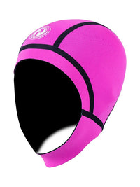 Two Bare Feet 2.5mm Neoprene Cold Water Chinstrap Swim Cap (Pink)