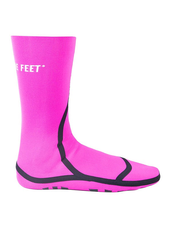 Two Bare Feet 2.5mm Neoprene Cold Water Long Swim Socks (Pink)