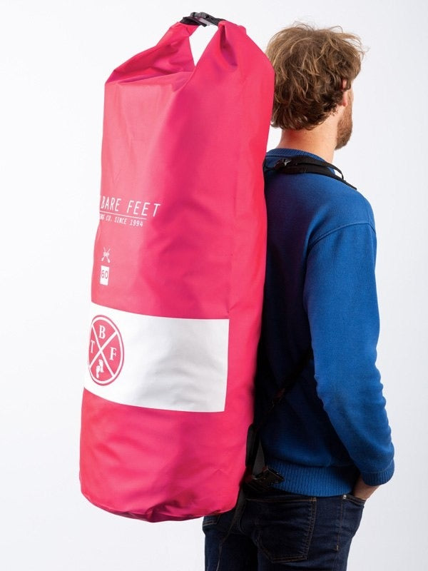Two Bare Feet 60 Litre Waterproof Dry Bag / Inflatable Surfboard Carry Bag (Pink)