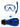 Pro Dive Series Silicone Mask, Dry Top Snorkel & F70 Fins 3 Piece Set 2 (Blue)
