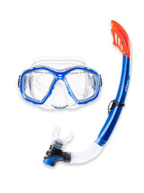Two Bare Feet Adult PVC Mask, Snorkel & F70 Fins 3 Piece Set (Blue)