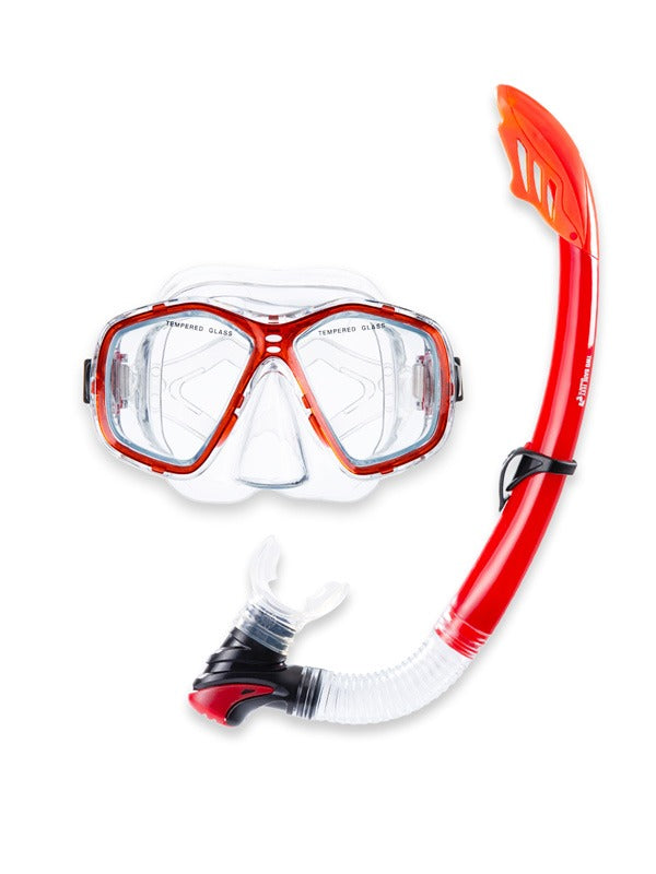 PVC Mask & Snorkel 2pc Set (Red)