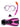 Two Bare Feet Adult PVC Mask, Snorkel & F70 Fins 3 Piece Set (Pink)