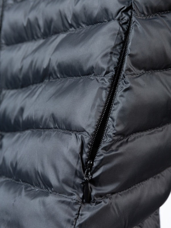 Two Bare Feet Quilted Down Jacket (Black)