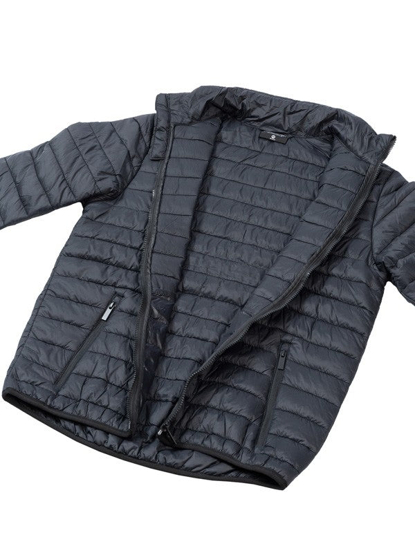 Two Bare Feet Quilted Puffer Jacket (Black)