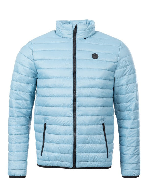 Two Bare Feet Quilted Puffer Jacket (Grey/Blue)